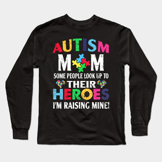 Autism T-ShirtAutism Autism Mom Shirt My Son Is Hero Autism Awareness Costume Long Sleeve T-Shirt by Edward Shelling Rudolph Iii